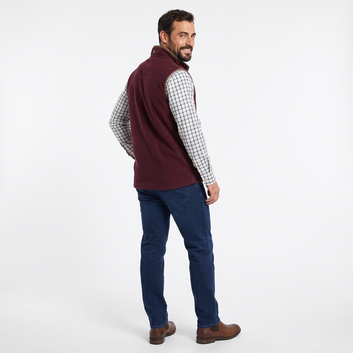 Hazy Blue Mens Fleece Waistcoat Gilet Bodywarmer - Bentley