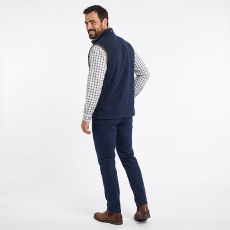 Hazy Blue Mens Fleece Waistcoat Gilet Bodywarmer - Bentley