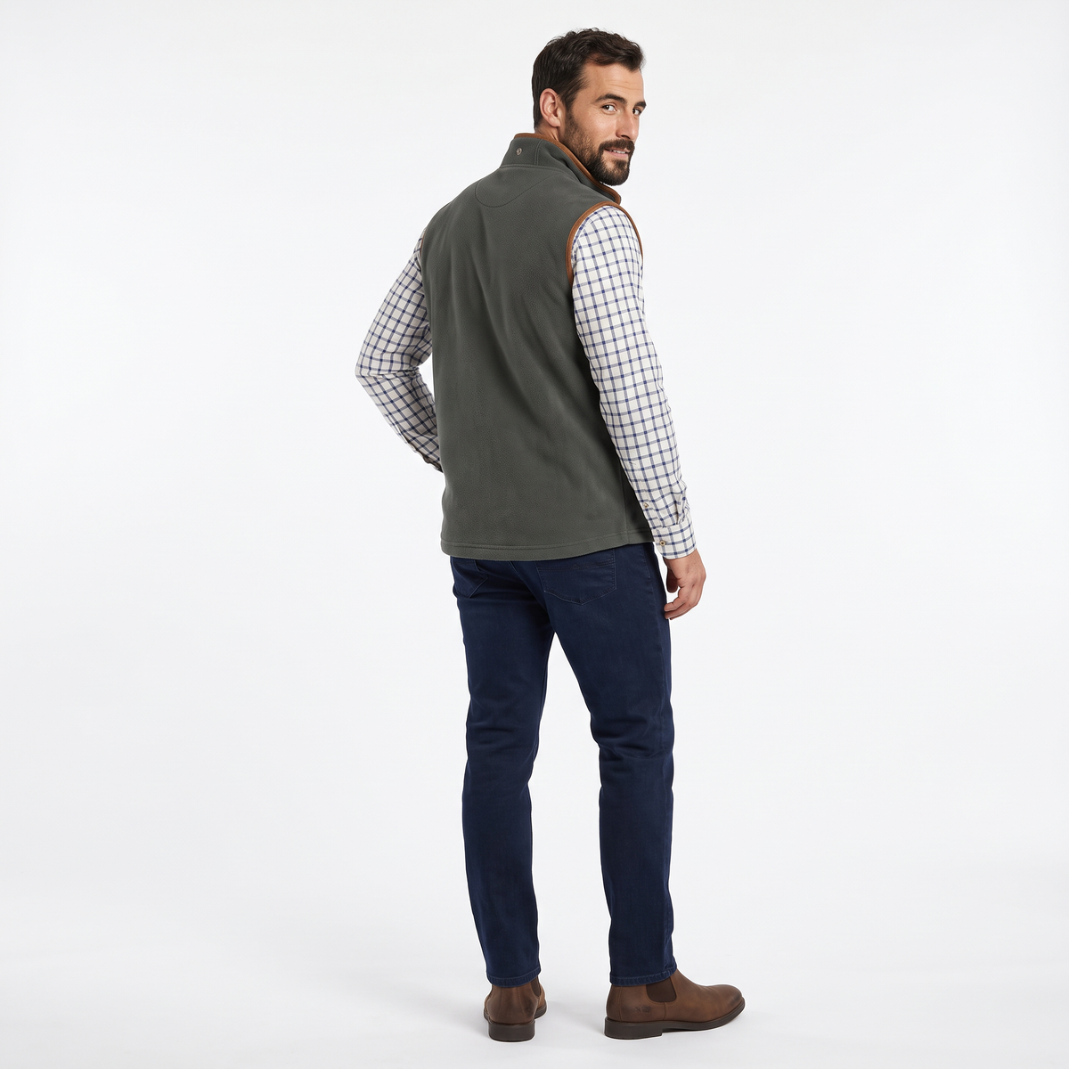 Hazy Blue Mens Fleece Waistcoat Gilet Bodywarmer - Bentley
