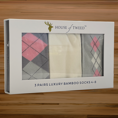 House of Tweed Luxury Womens Bamboo Socks | 3 Pairs - Just £13.99! Shop now at Warwickshire Clothing. 