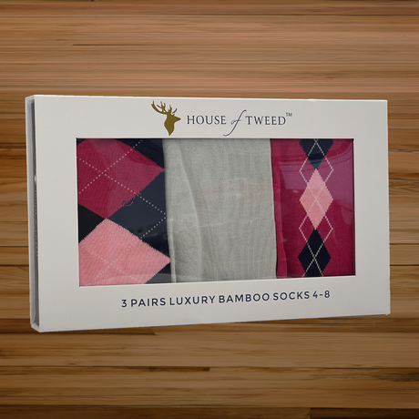 House of Tweed Luxury Womens Bamboo Socks | 3 Pairs - Just £14.99! Shop now at Warwickshire Clothing. 