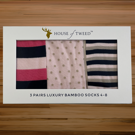 House of Tweed Luxury Womens Bamboo Socks | 3 Pairs - Just £14.99! Shop now at Warwickshire Clothing. 