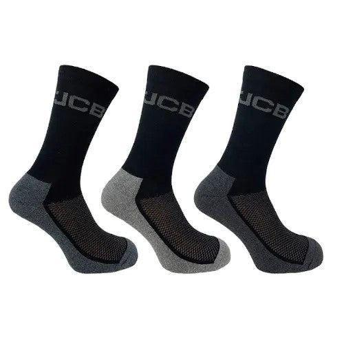 JCB Mens Everyday Work Socks 3-Pack - Premium clothing from Warwickshire Clothing - Just $9.99! Shop now at Warwickshire Clothing
