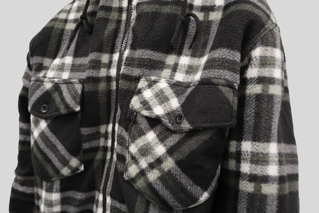 Hazy Blue Logan Fleece Lined Lumberjack Shirt Jacket