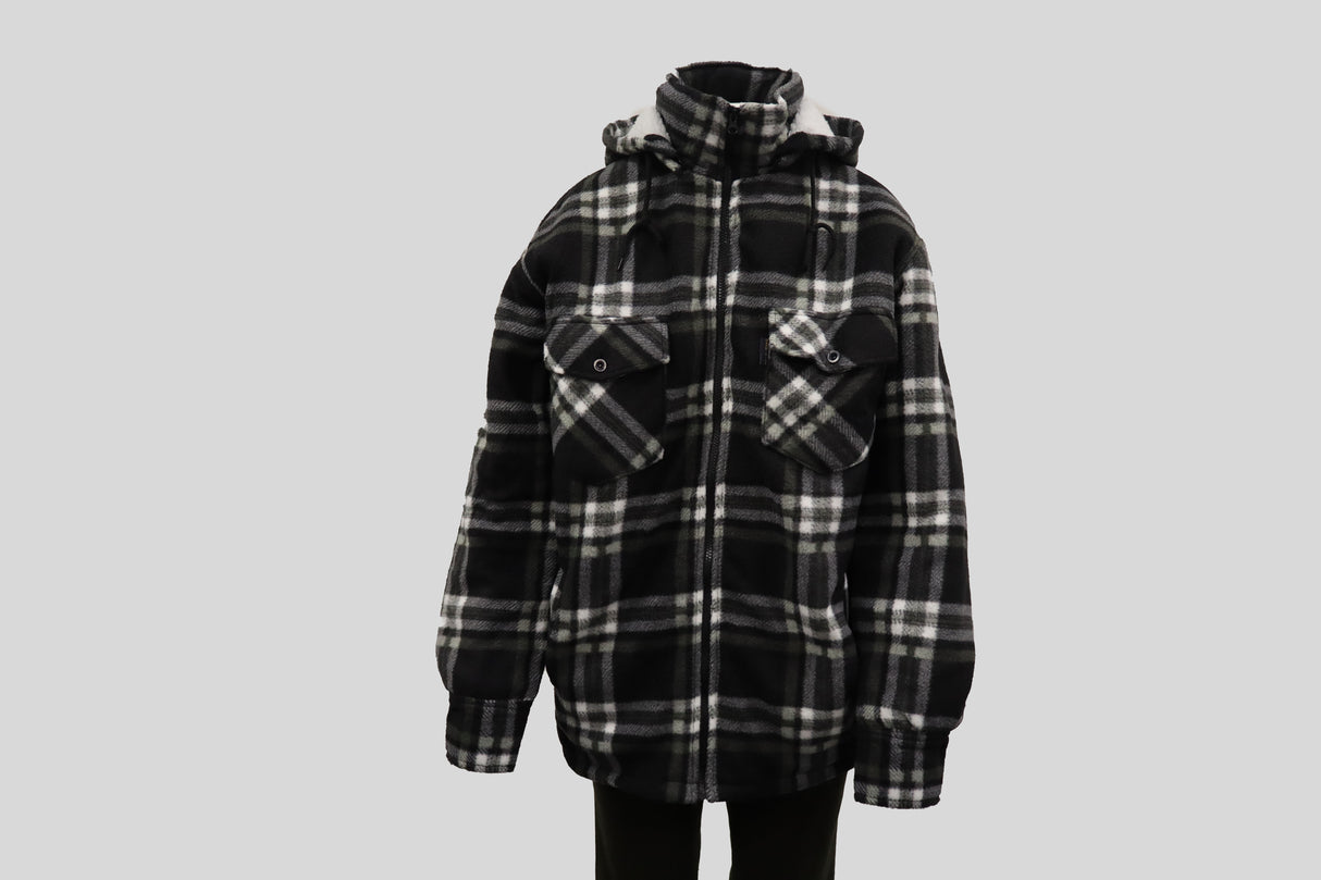 Hazy Blue Logan Fleece Lined Lumberjack Shirt Jacket