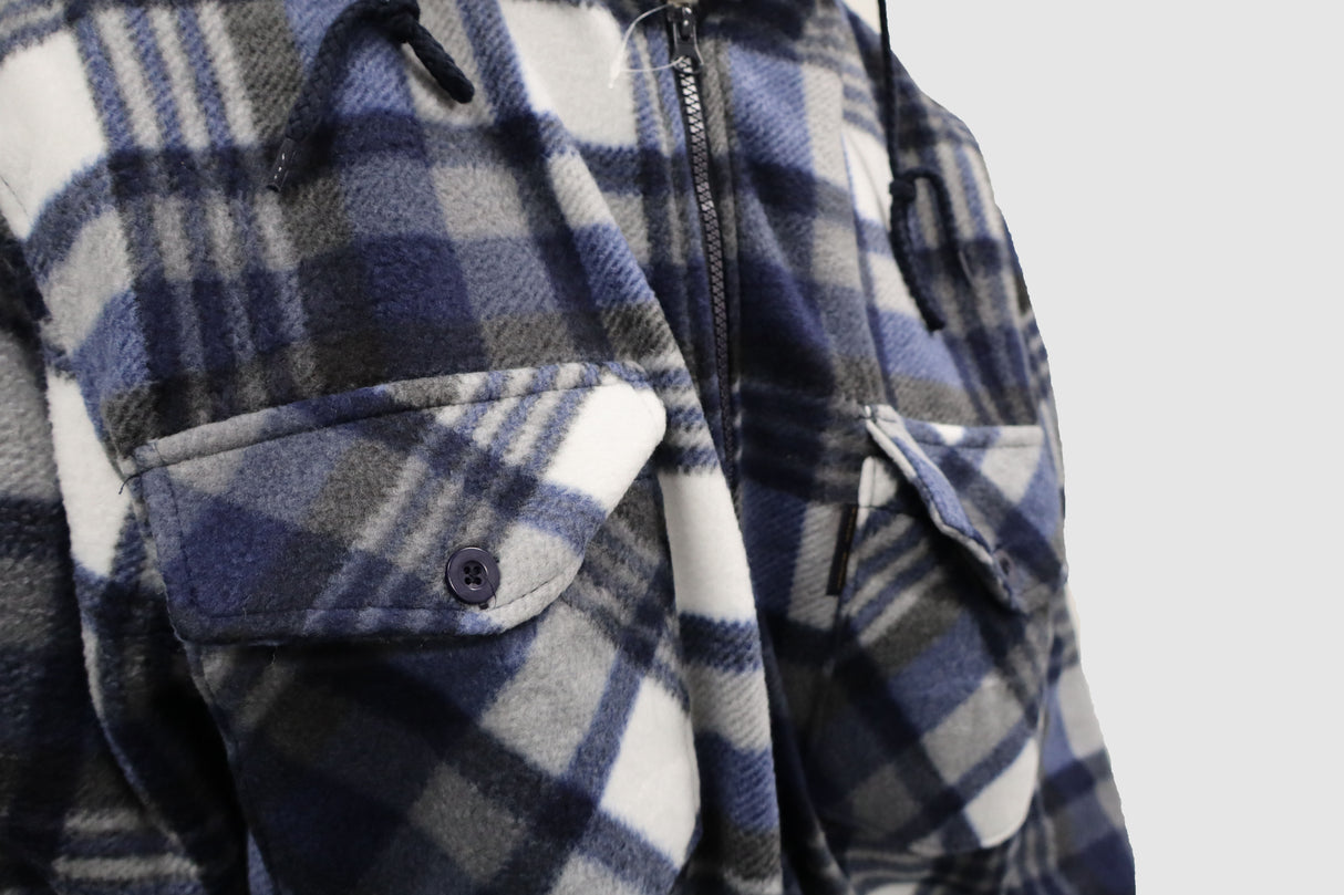 Hazy Blue Logan Fleece Lined Lumberjack Shirt Jacket