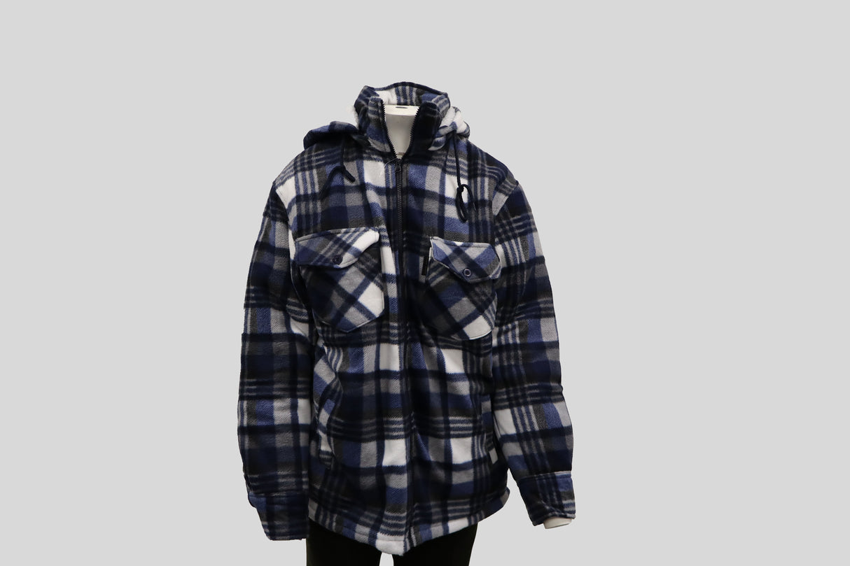 Hazy Blue Logan Fleece Lined Lumberjack Shirt Jacket