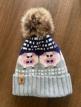 House Of Tweed Luxury Animal Print Pom Pom Beanies - Just £14.99! Shop now at Warwickshire Clothing. 