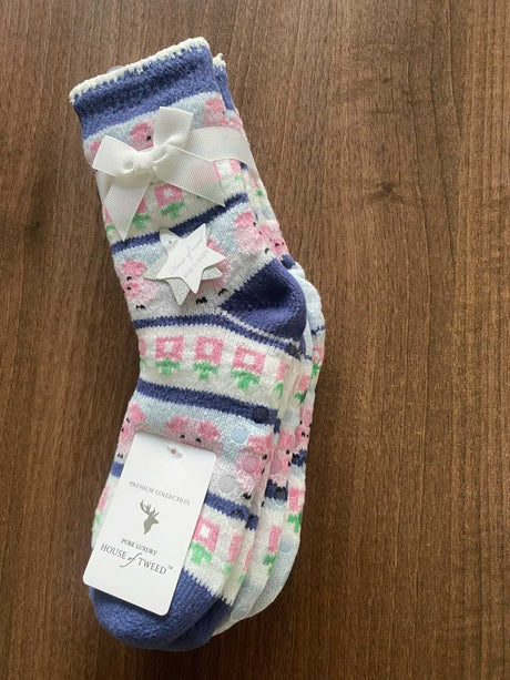 House of Tweed Ladies Fluffy Cosy Socks (Dottie) - 2 Pack One Size (Copy) - Just £12.99! Shop now at Warwickshire Clothing. 