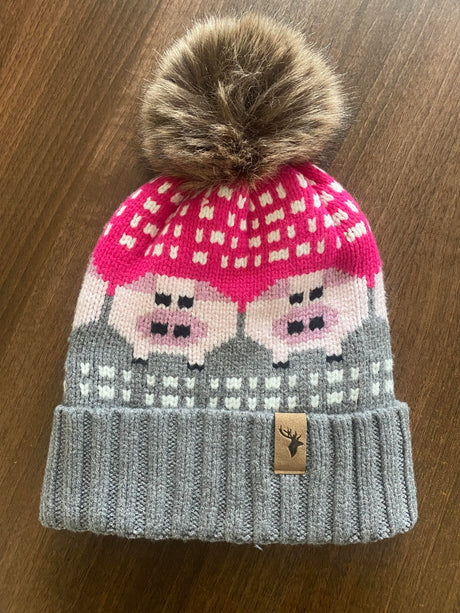 House Of Tweed Luxury Animal Print Pom Pom Beanies - Just £14.99! Shop now at Warwickshire Clothing. 