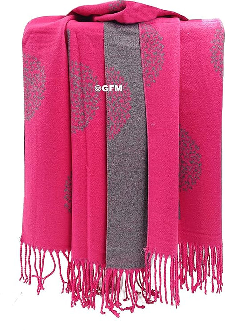 House of Tweed Soft Cashmere Blend Reversible Scarf - Tree of Life - Just £14.99! Shop now at Warwickshire Clothing. 