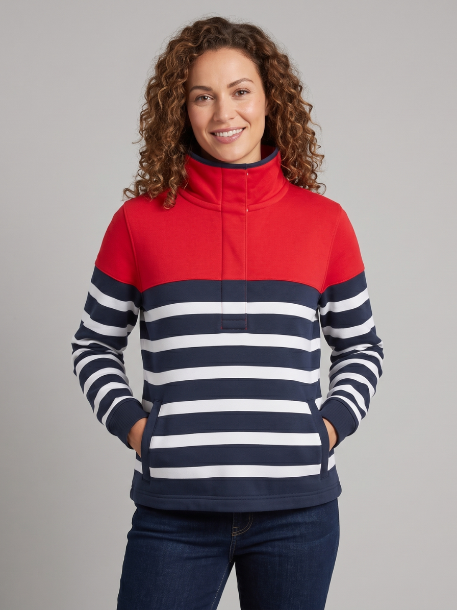 Hazy Blue Womens Pullover Sweatshirts - Tasha