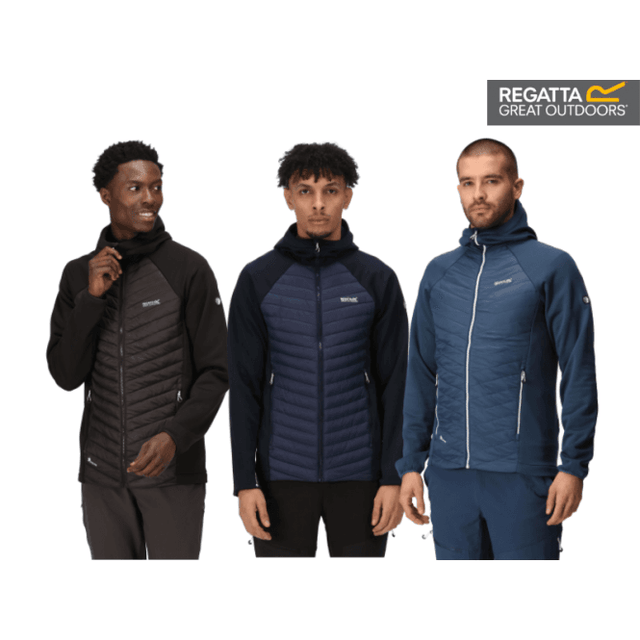 Regatta Mens Andreson VII Hybrid Lightweight Hooded Insulated Jacket - Premium clothing from Regatta - Just $32.99! Shop now at Warwickshire Clothing