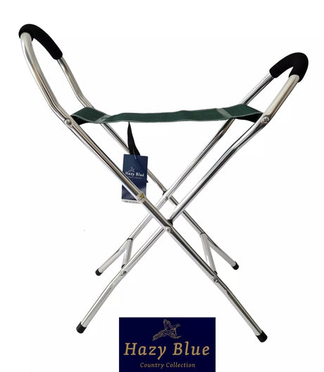 Hazy Blue Aluminium Pyramid Folding Stool - Just £22.99! Shop now at Warwickshire Clothing. 