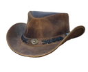 Hazy Blue Kids Real Leather Australian Western Cowboy Bush Hat - Troy - Just £16.99! Shop now at Warwickshire Clothing. 
