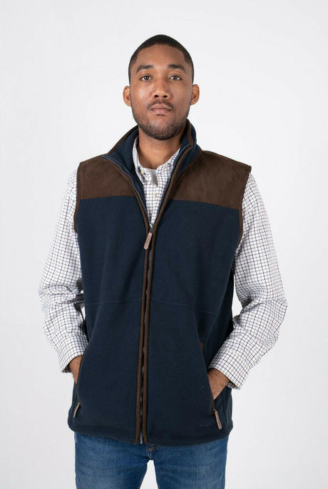 Hazy Blue Denton I Mens Fleece Gilet - Just £29.99! Shop now at Warwickshire Clothing. 