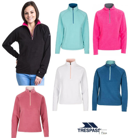 Trespass Womens Skylar Fleece Half Zip Jumper - Premium clothing from Trespass - Just $12.99! Shop now at Warwickshire Clothing