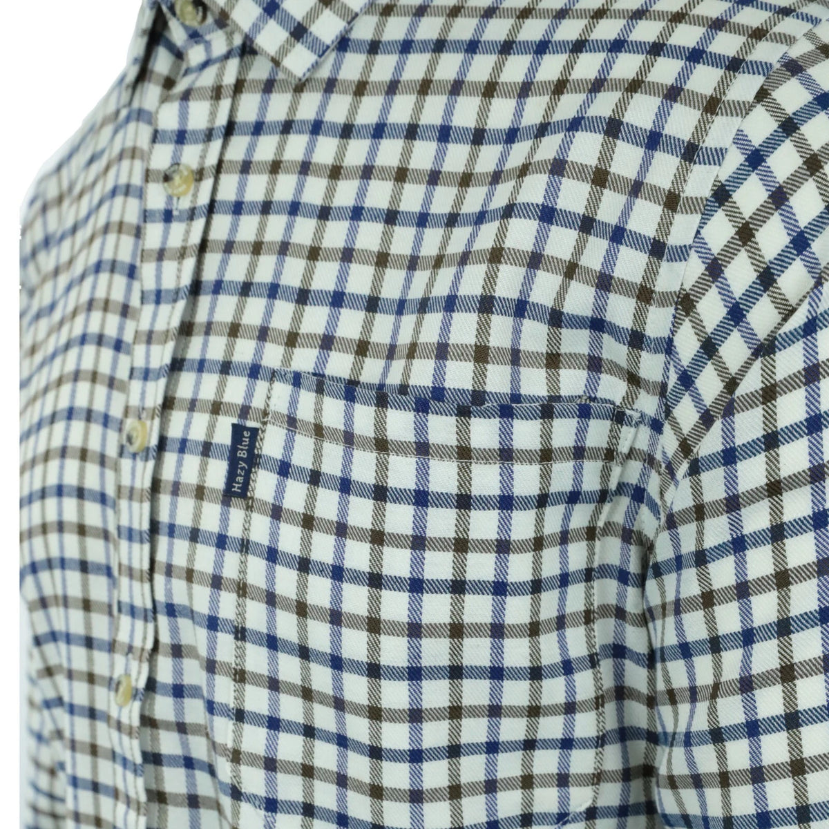 Hazy Blue Mens Casual Country Check Long Sleeve Shirts