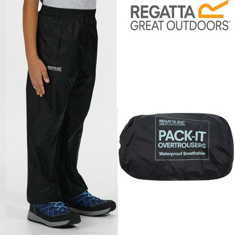 Regatta Kids Pack It Waterproof Over Trousers - Just £11.99! Shop now at Warwickshire Clothing. 