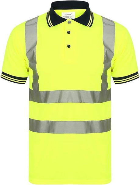 Hi Vis Visibility Polo T-Shirt Safety Reflective Tape PPE - Just £14.99! Shop now at Warwickshire Clothing. 