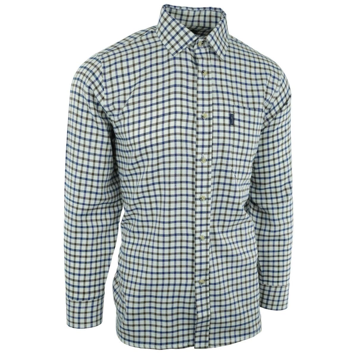 Hazy Blue Mens Casual Country Check Long Sleeve Shirts