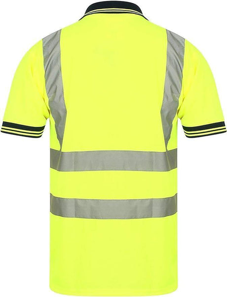 Hi Vis Visibility Polo T-Shirt Safety Reflective Tape PPE - Just £14.99! Shop now at Warwickshire Clothing. 