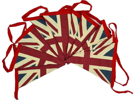 British Union Jack Vintage Flag Bunting - Perfect for Patriotic Decor! - Just £7.99! Shop now at Warwickshire Clothing. 