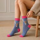 House of Tweed Pure Luxury Women's Bamboo Socks - Animal Pattern Collection