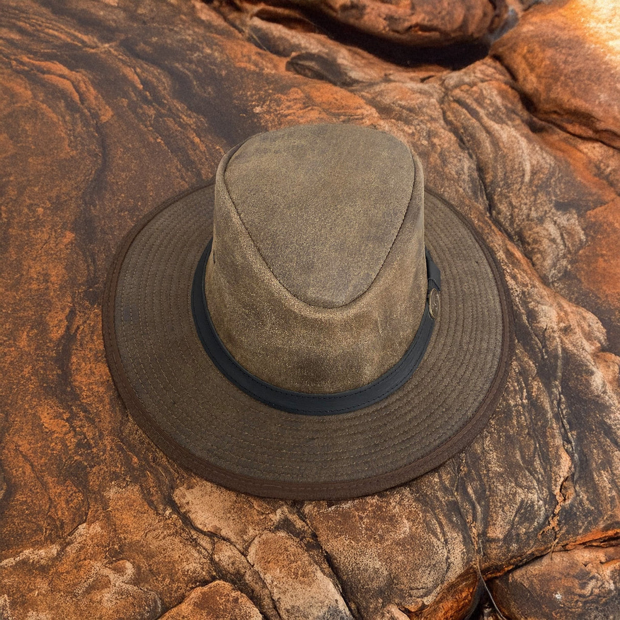 Hazy Blue Unisex Leather Fedora-Style Formal Hat - Tamworth - Just £29.99! Shop now at Warwickshire Clothing. 