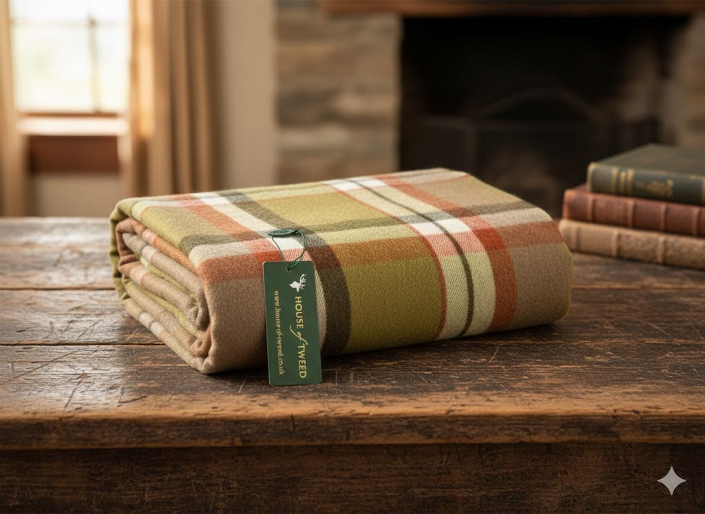 House Of Tweed Womens Soft Check Tartan Scarf