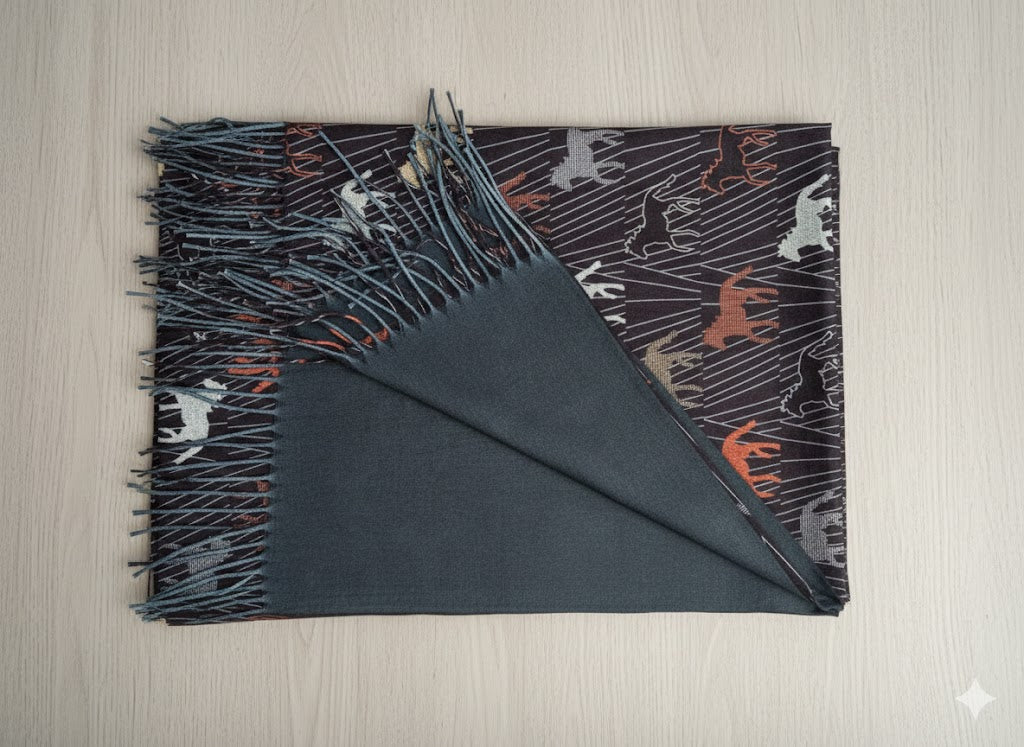 House of Tweed Ladies Womens Scarf - Horse