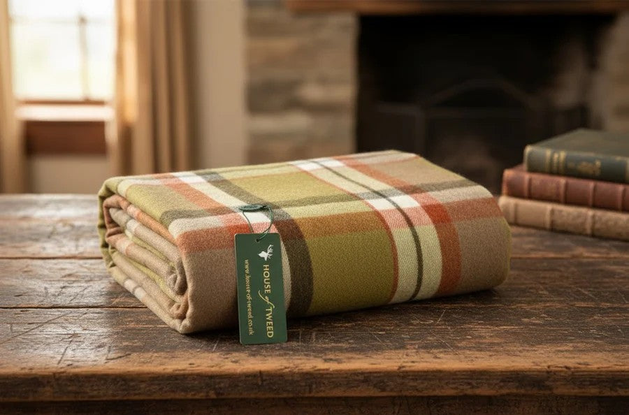 House Of Tweed Womens Soft Check Tartan Scarf