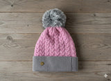 House of Tweed Luxury Plaited Ladies Pom Pom Bobble Beanie Hats