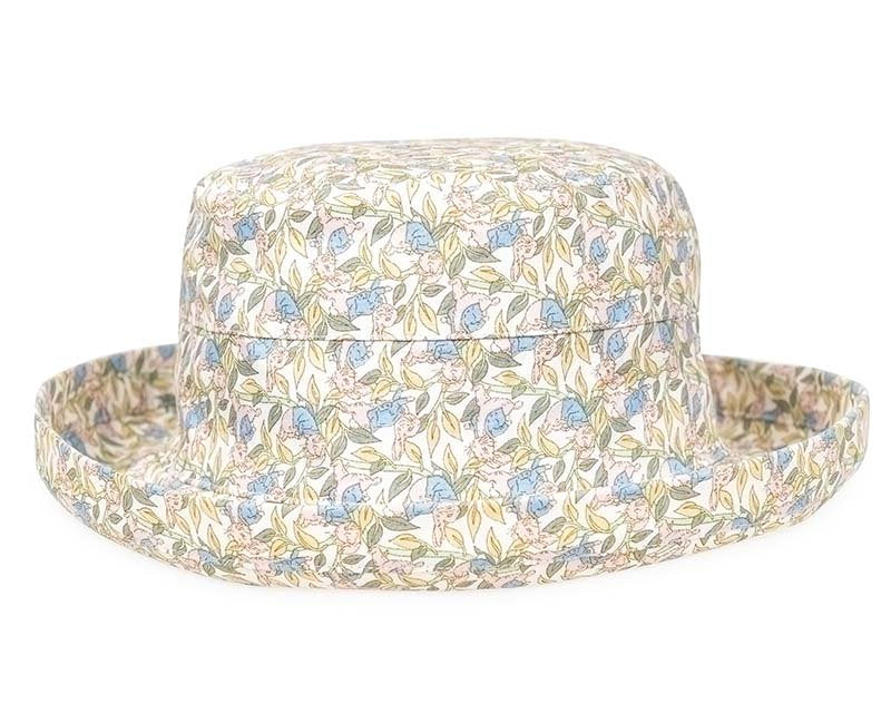 Ladies floral print turn up brim sun hat - Just £9.99! Shop now at Warwickshire Clothing. 