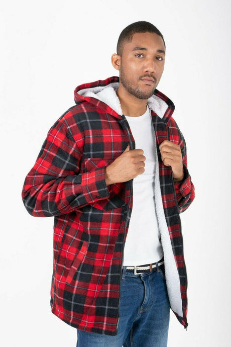 Hazy Blue Naxter Lumberjack Flannel Zip Up Hooded Jacket - Just £22.99! Shop now at Warwickshire Clothing. 