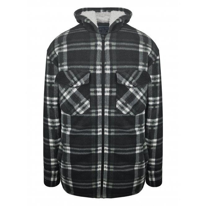 Hazy Blue Kids Sherpa Fleece Lined Check Shirt Hoodie - Premium clothing from Hazy Blue - Just $18.99! Shop now at Warwickshire Clothing
