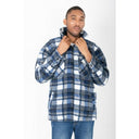 Hazy Blue Mens Baxter Sherpa Lumberjack Fleece Shirt - Just £22.99! Shop now at Warwickshire Clothing. 