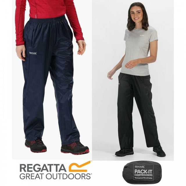 Women's Pack It Breathable Waterproof Packaway Overtrousers - Premium clothing from Regatta - Just $13.99! Shop now at Warwickshire Clothing
