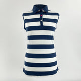Hazy Blue Womens Minnie Sleeveless Polo Shirt Gilet Vest Style