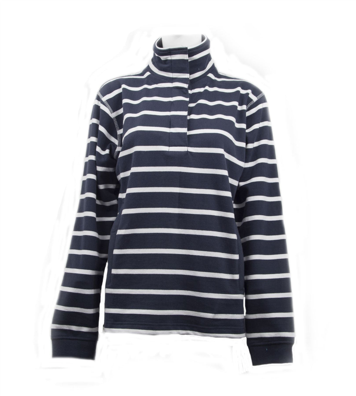 Hazy Blue Womens Jess II Three Buttoned Striped Sweater - Premium clothing from Hazy Blue - Just $29.99! Shop now at Warwickshire Clothing
