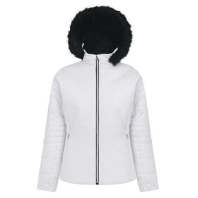 Dare 2b Womens Comely Water Repellent Hooded Warm Jacket, White, 10 - Just £52.99! Shop now at Warwickshire Clothing. 