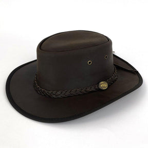 Hazy Blue Melbourne Australian Style Waterproof Bute Leather Hat Brown - Just £29.99! Shop now at Warwickshire Clothing. 