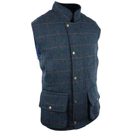 Hazy Blue Tweed Mens Bodywarmer Waistcoat - Just £69.99! Shop now at Warwickshire Clothing. 