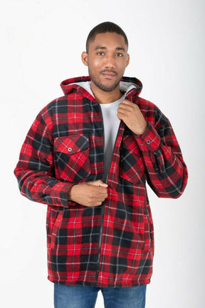 Hazy Blue Naxter Lumberjack Flannel Zip Up Hooded Jacket - Just £22.99! Shop now at Warwickshire Clothing. 