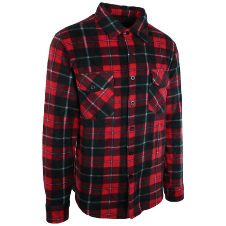 Hazy Blue Trent Men’s Checked Fleece shirt - Just £12.99! Shop now at Warwickshire Clothing. 